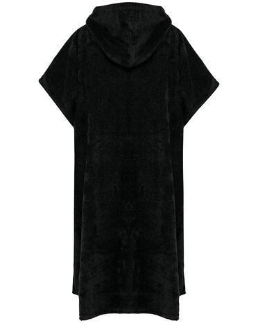 Proact Uniseks poncho met capuchon van badstof kleur zwart