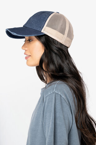 Native Spirit Een hippe Cap voor hem en haar | Washed Blacki-Beige Native Spirit Een hippe Cap voor hem en haar | Washed Blacki-Beige