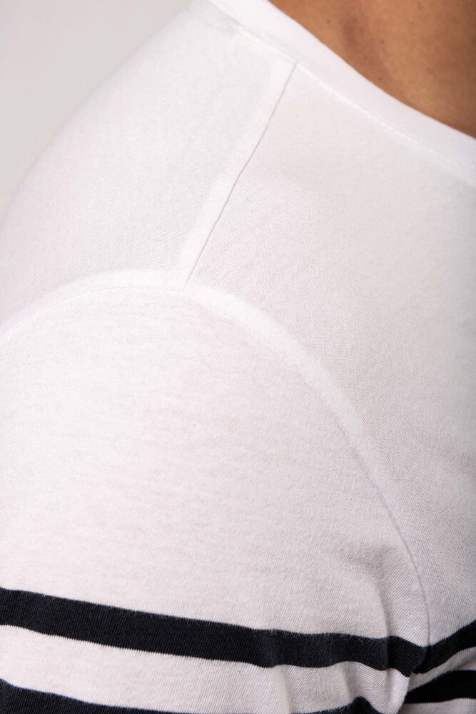 Kariban Eco-Friendly Marine-t-shirt HEREN Wit - Rood Kariban Eco-Friendly Marine-t-shirt HEREN Wit - Rood