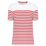 Kariban Eco-Friendly Marine-t-shirt HEREN Wit - Rood Kariban Eco-Friendly Marine-t-shirt HEREN Wit - Rood