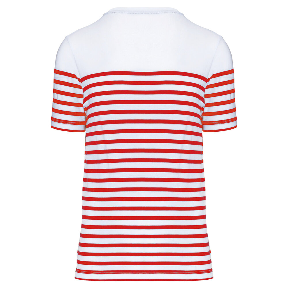Kariban Eco-Friendly Marine-t-shirt HEREN Wit - Rood Kariban Eco-Friendly Marine-t-shirt HEREN Wit - Rood