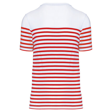Kariban Eco-Friendly Marine-t-shirt HEREN Wit - Rood Kariban Eco-Friendly Marine-t-shirt HEREN Wit - Rood