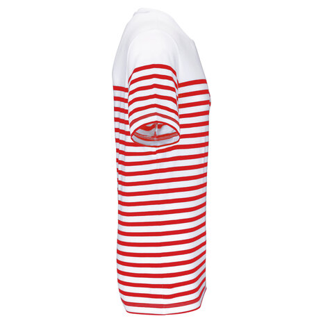 Kariban Eco-Friendly Marine-t-shirt HEREN Wit - Rood Kariban Eco-Friendly Marine-t-shirt HEREN Wit - Rood