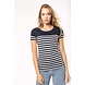 Kariban Eco-Friendly Marine-t-shirt DAMES Wit - Rood Kariban Eco-Friendly Marine-t-shirt DAMES Wit - Rood