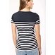 Kariban Eco-Friendly Marine-t-shirt DAMES Wit - Rood Kariban Eco-Friendly Marine-t-shirt DAMES Wit - Rood