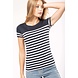 Kariban Eco-Friendly Marine-t-shirt DAMES Wit - Rood Kariban Eco-Friendly Marine-t-shirt DAMES Wit - Rood