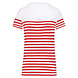 Kariban Eco-Friendly Marine-t-shirt DAMES Wit - Rood Kariban Eco-Friendly Marine-t-shirt DAMES Wit - Rood