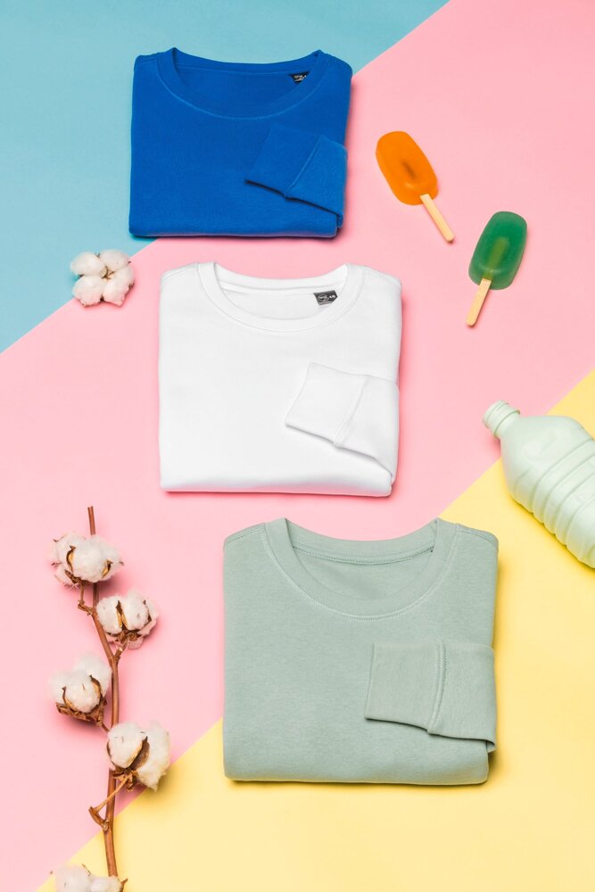 Kariban Eco-Friendly Crew Neck Sweater Kids-White