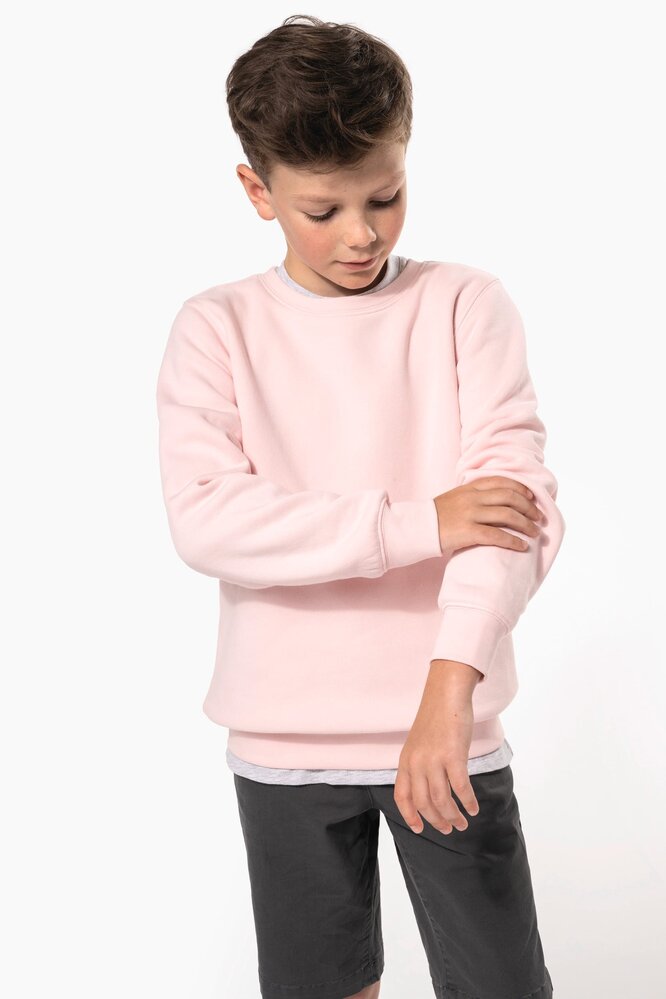 Kariban Eco-Friendly Crew Neck Sweater Kids-White