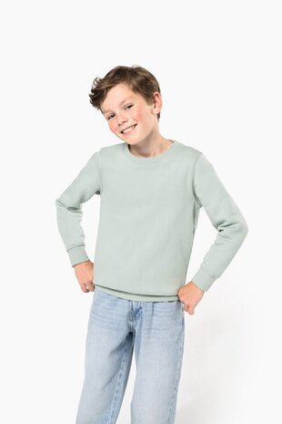Kariban Eco-Friendly Crew Neck Sweater Kids-White