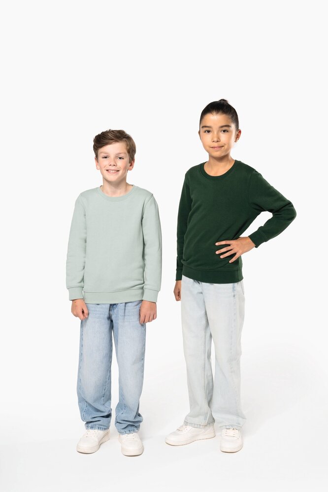 Kariban Eco-Friendly Crew Neck Sweater Kids-Forest Green Kariban Eco-Friendly Crew Neck Sweater Kids-Forest Green