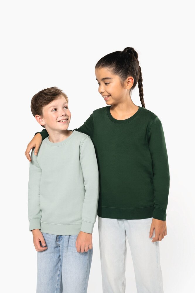 Kariban Eco-Friendly Crew Neck Sweater Kids-Forest Green Kariban Eco-Friendly Crew Neck Sweater Kids-Forest Green