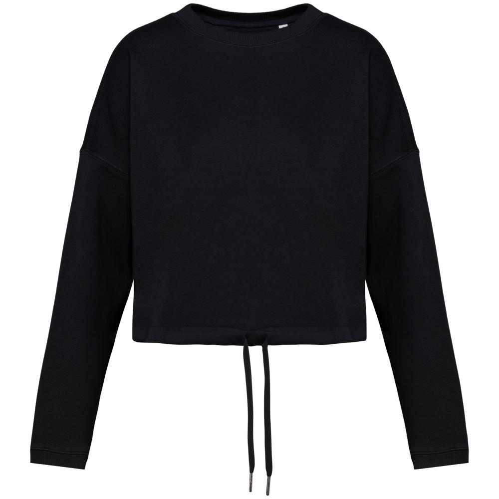 Native Spirit Native Spirit Cropped BIO Sweater│Dames│Top kwaliteit│Zwart