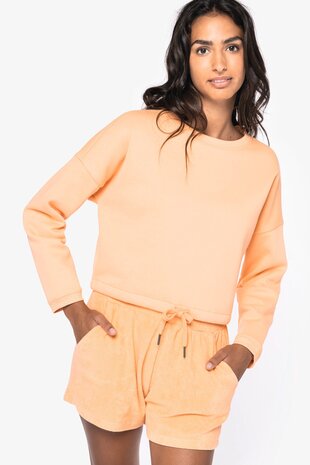 Native Spirit Native Spirit Cropped BIO Sweater│Dames│Top kwaliteit│Apricot Native Spirit Native Spirit Cropped BIO Sweater│Dames│Top kwaliteit│Apricot