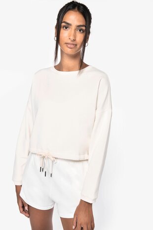 Native Spirit Native Spirit Cropped BIO Sweater│Dames│Top kwaliteit│Ivory