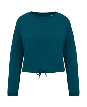 Native Spirit Native Spirit Cropped BIO Sweater│Dames│Top kwaliteit│Peacock Green Native Spirit Native Spirit Cropped BIO Sweater│Dames│Top kwaliteit│Peacock Green