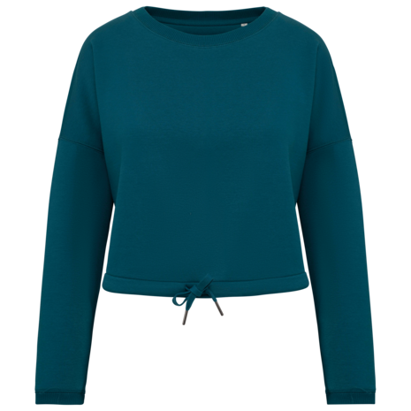 Native Spirit Native Spirit Cropped BIO Sweater│Dames│Top kwaliteit│Peacock Green Native Spirit Native Spirit Cropped BIO Sweater│Dames│Top kwaliteit│Peacock Green