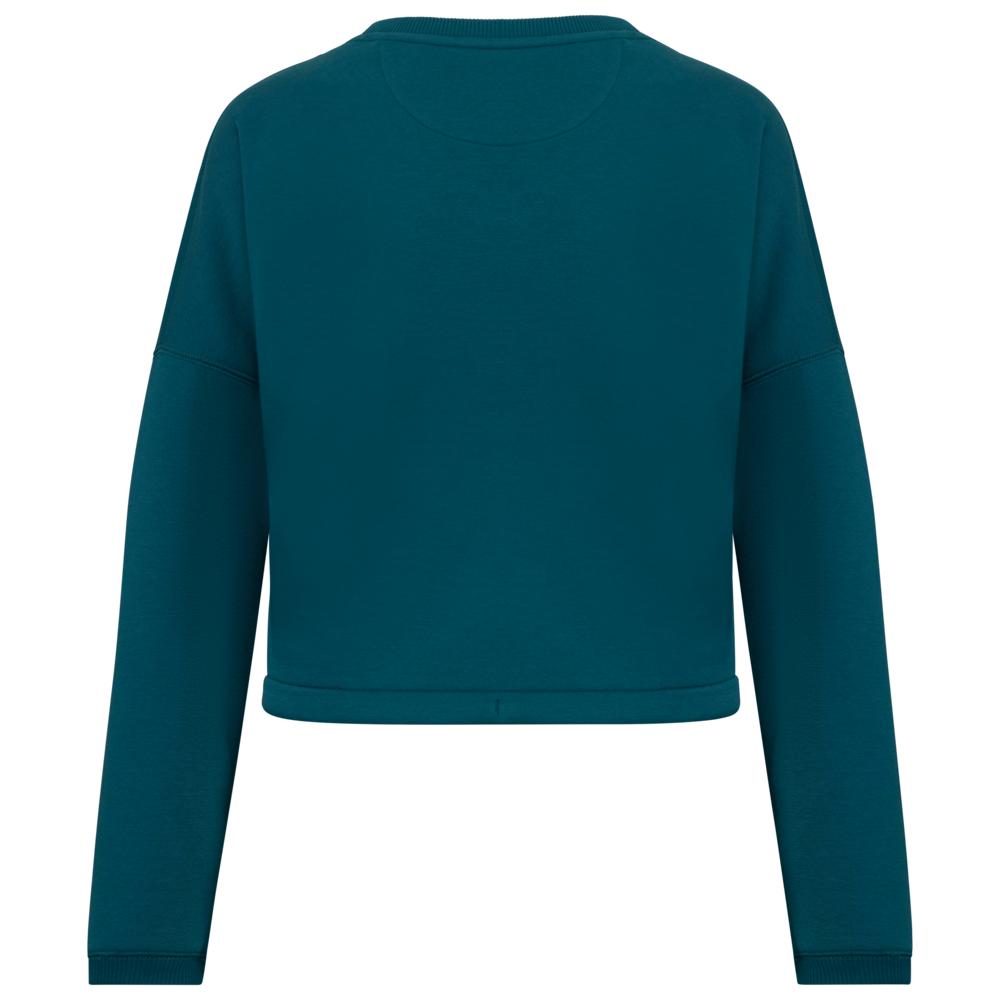 Native Spirit Native Spirit Cropped BIO Sweater│Dames│Top kwaliteit│Peacock Green Native Spirit Native Spirit Cropped BIO Sweater│Dames│Top kwaliteit│Peacock Green