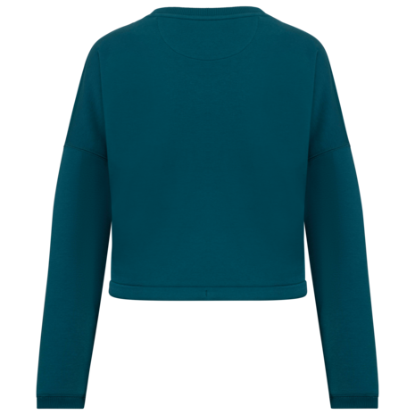 Native Spirit Native Spirit Cropped BIO Sweater│Dames│Top kwaliteit│Peacock Green Native Spirit Native Spirit Cropped BIO Sweater│Dames│Top kwaliteit│Peacock Green