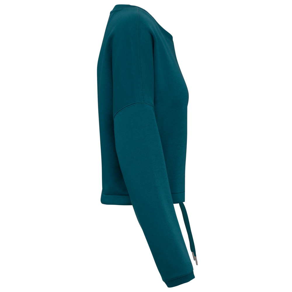 Native Spirit Native Spirit Cropped BIO Sweater│Dames│Top kwaliteit│Peacock Green Native Spirit Native Spirit Cropped BIO Sweater│Dames│Top kwaliteit│Peacock Green