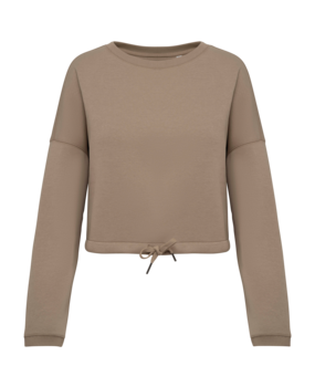 Native Spirit Native Spirit Cropped BIO Sweater│Dames│Top kwaliteit│Wet Sand Native Spirit Native Spirit Cropped BIO Sweater│Dames│Top kwaliteit│Wet Sand