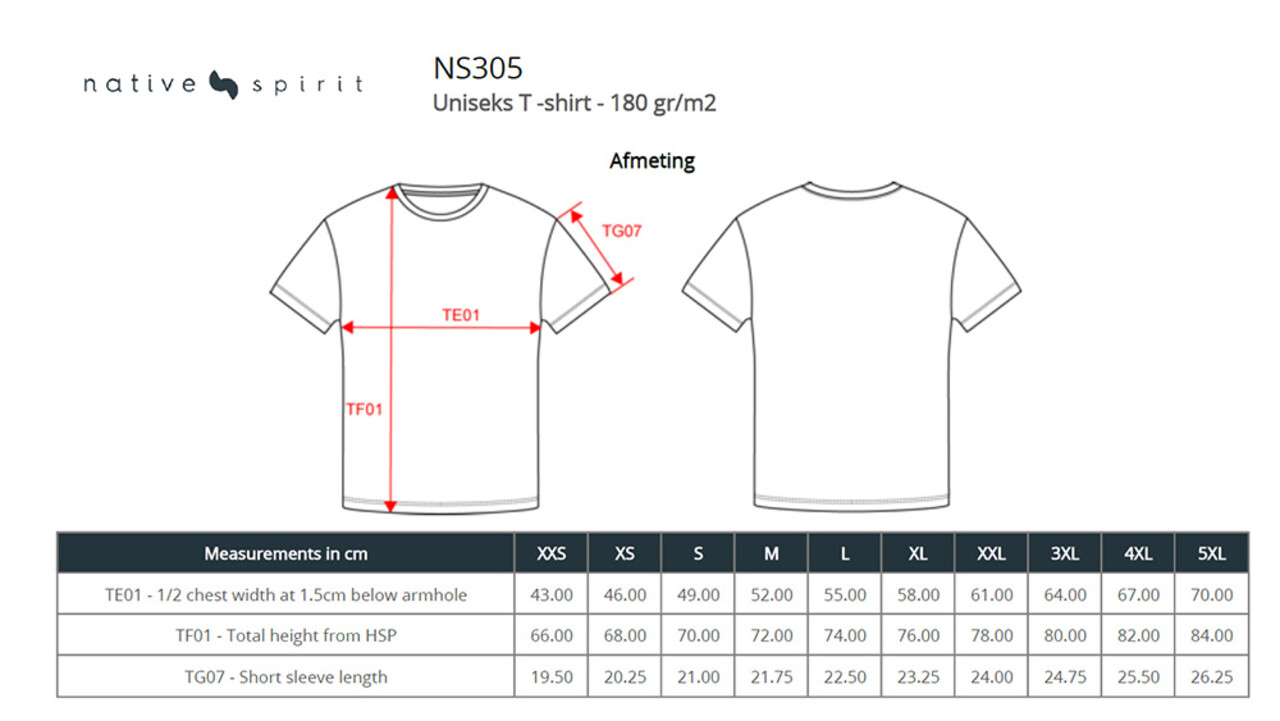 Native Spirit Native Spirit BIO T-Shirt│UNI│Zware kwaliteit | Wet Sand