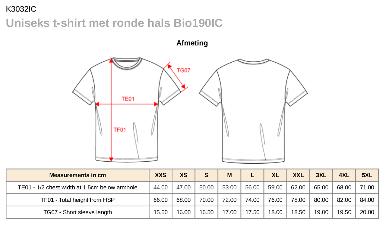 Kariban Odin Uni T-shirt Bee Kariban Odin Uni T-shirt Bee