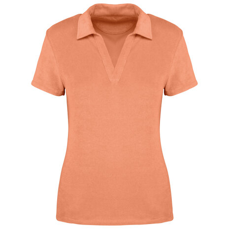 Native Spirit Native Spirit Eco badstof Polo│Dames│Apricot Native Spirit Native Spirit Eco badstof Polo│Dames│Apricot