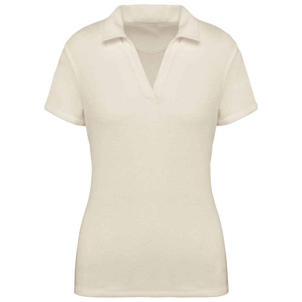 Native Spirit Native Spirit Eco badstof Polo│Dames│Ivory Native Spirit Native Spirit Eco badstof Polo│Dames│Ivory