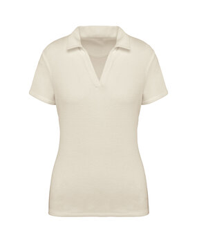 Native Spirit Native Spirit Eco badstof Polo│Dames│Ivory Native Spirit Native Spirit Eco badstof Polo│Dames│Ivory