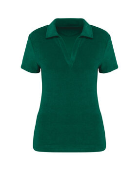 Native Spirit Native Spirit Eco badstof Polo│Dames│Malachite Green Native Spirit Native Spirit Eco badstof Polo│Dames│Malachite Green