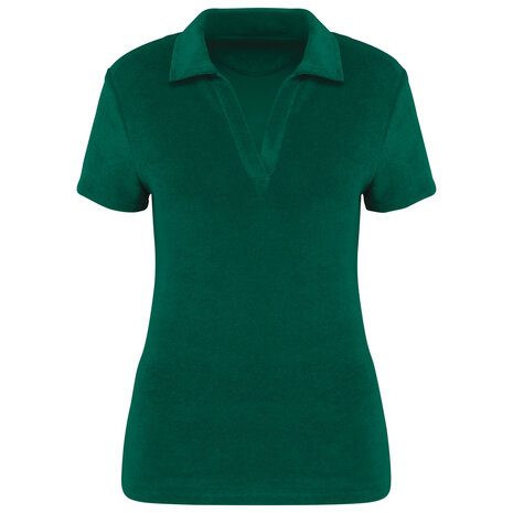 Native Spirit Native Spirit Eco badstof Polo│Dames│Malachite Green Native Spirit Native Spirit Eco badstof Polo│Dames│Malachite Green