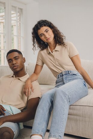 Kariban Polo van Biokatoen│Heren│Wit