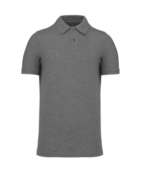 Kariban Polo van Biokatoen│Heren│Grijs gemêleerd