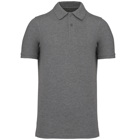 Kariban Polo van Biokatoen│Heren│Grijs gemêleerd