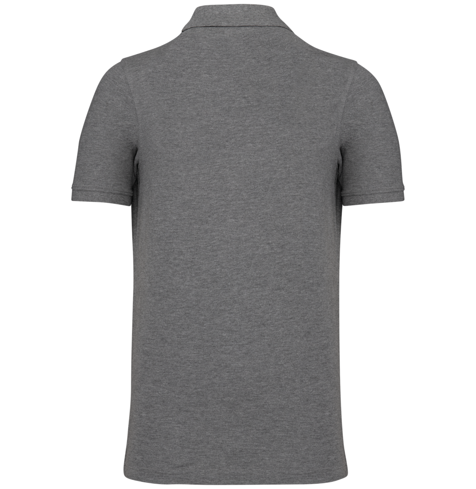 Kariban Polo van Biokatoen│Heren│Grijs gemêleerd