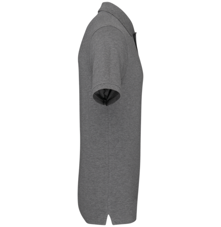 Kariban Polo van Biokatoen│Heren│Grijs gemêleerd