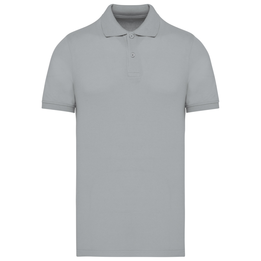 Kariban Polo van Biokatoen│Heren│Sneeuwgrijs