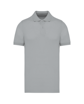 Kariban Polo van Biokatoen│Heren│Sneeuwgrijs