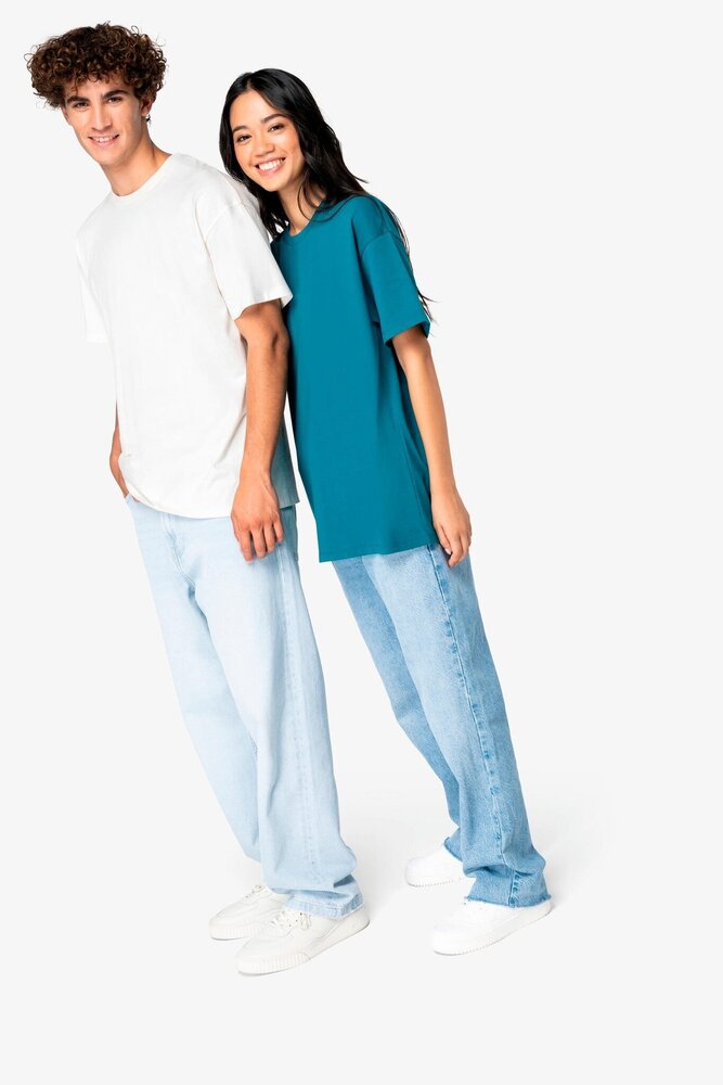 Native Spirit Unisex T-shirt met afhangende mouwen van 100% biokatoen | Organic Khaki