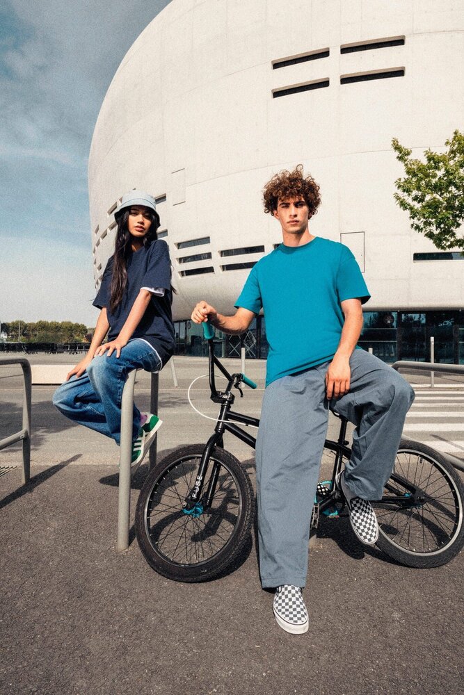 Native Spirit Unisex T-shirt met afhangende mouwen van 100% biokatoen | Antique Rose