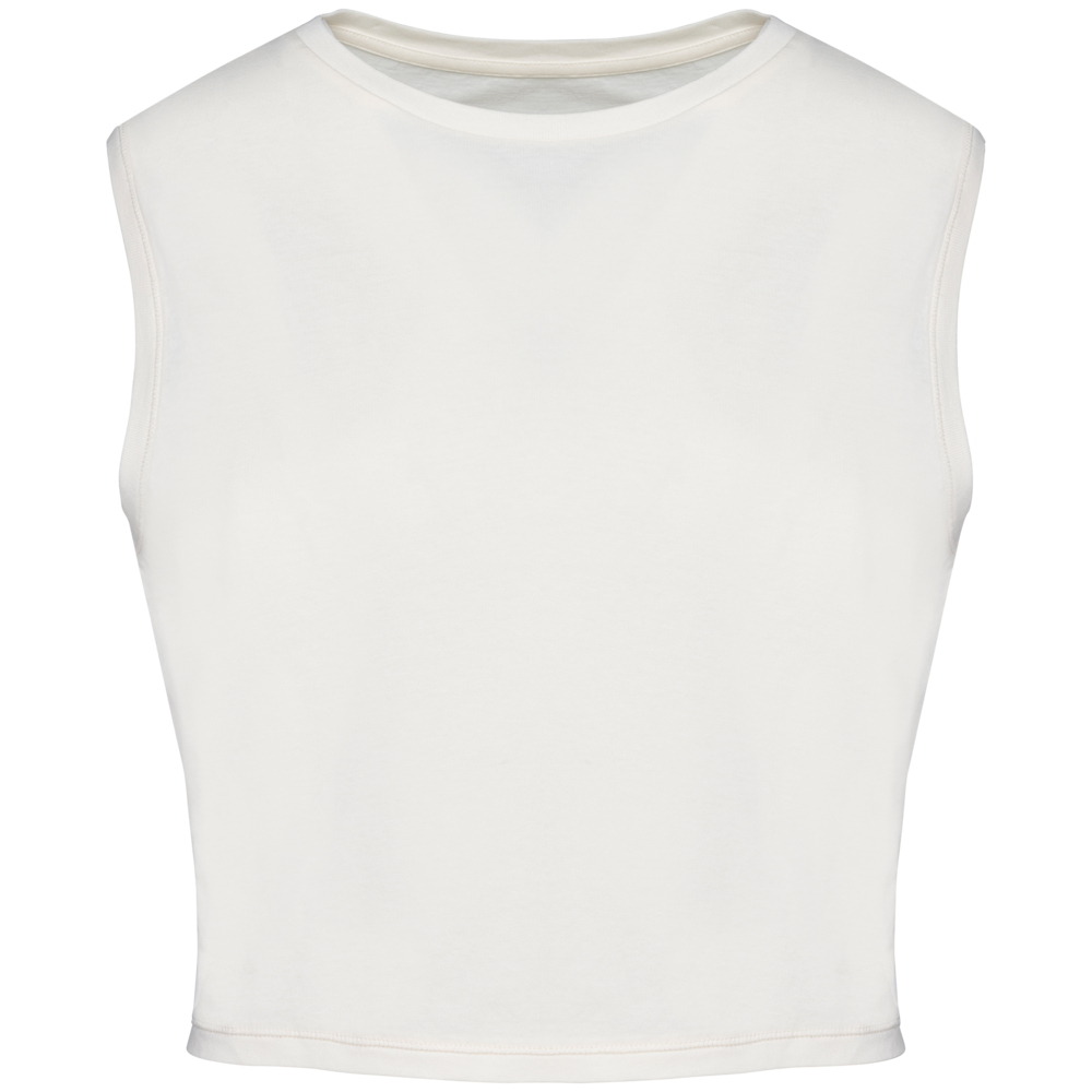 Native Spirit Eco-Friendly Dames Cropped T-shirt ronde hals | Washed Ivory