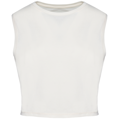 Native Spirit Eco-Friendly Dames Cropped T-shirt ronde hals | Washed Ivory