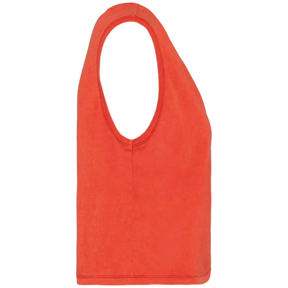 Native Spirit Eco-Friendly Dames Cropped T-shirt ronde hals | Washed Paprika