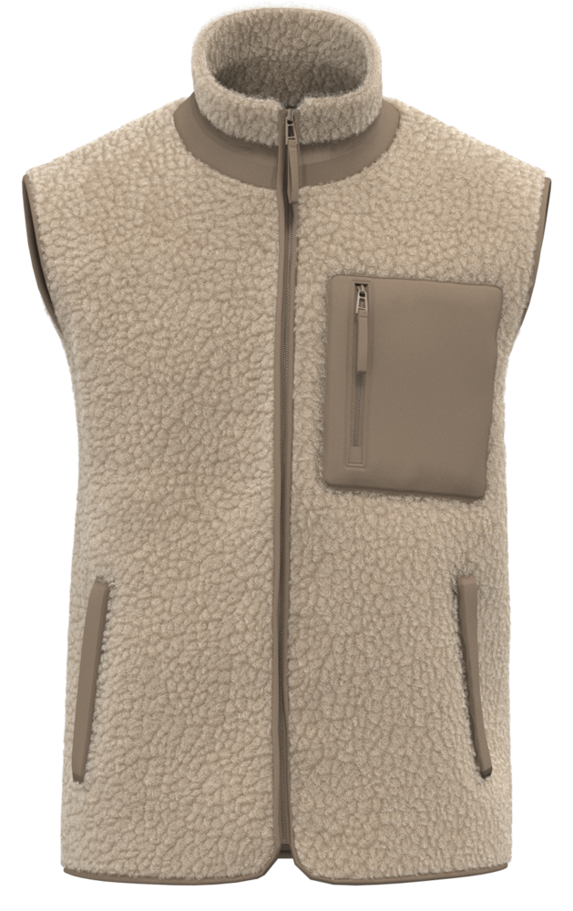 Native Spirit Ecologische uniseks bodywarmer van sherpa | Wet Sand
