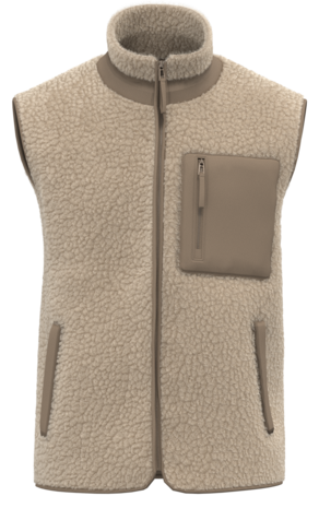 Native Spirit Ecologische uniseks bodywarmer van sherpa | Wet Sand