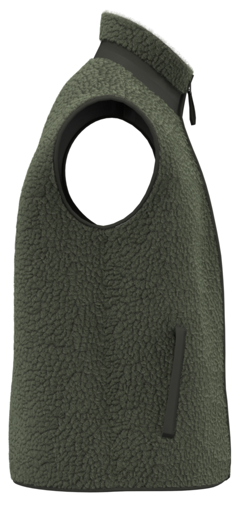 Native Spirit Ecologische uniseks bodywarmer van sherpa | Forest Khaki