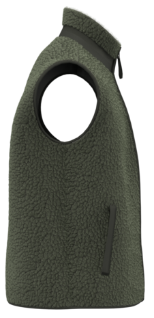 Native Spirit Ecologische uniseks bodywarmer van sherpa | Forest Khaki