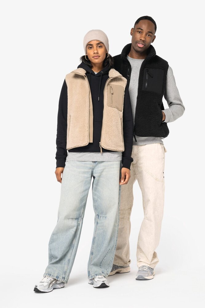 Native Spirit Ecologische uniseks bodywarmer van sherpa | Black