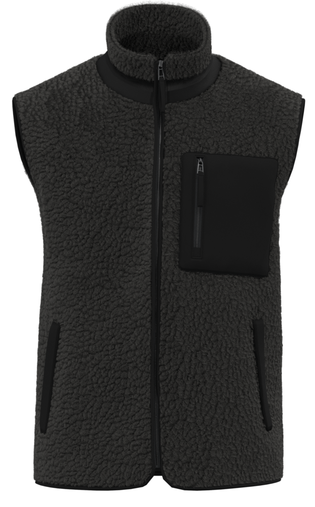 Native Spirit Ecologische uniseks bodywarmer van sherpa | Black
